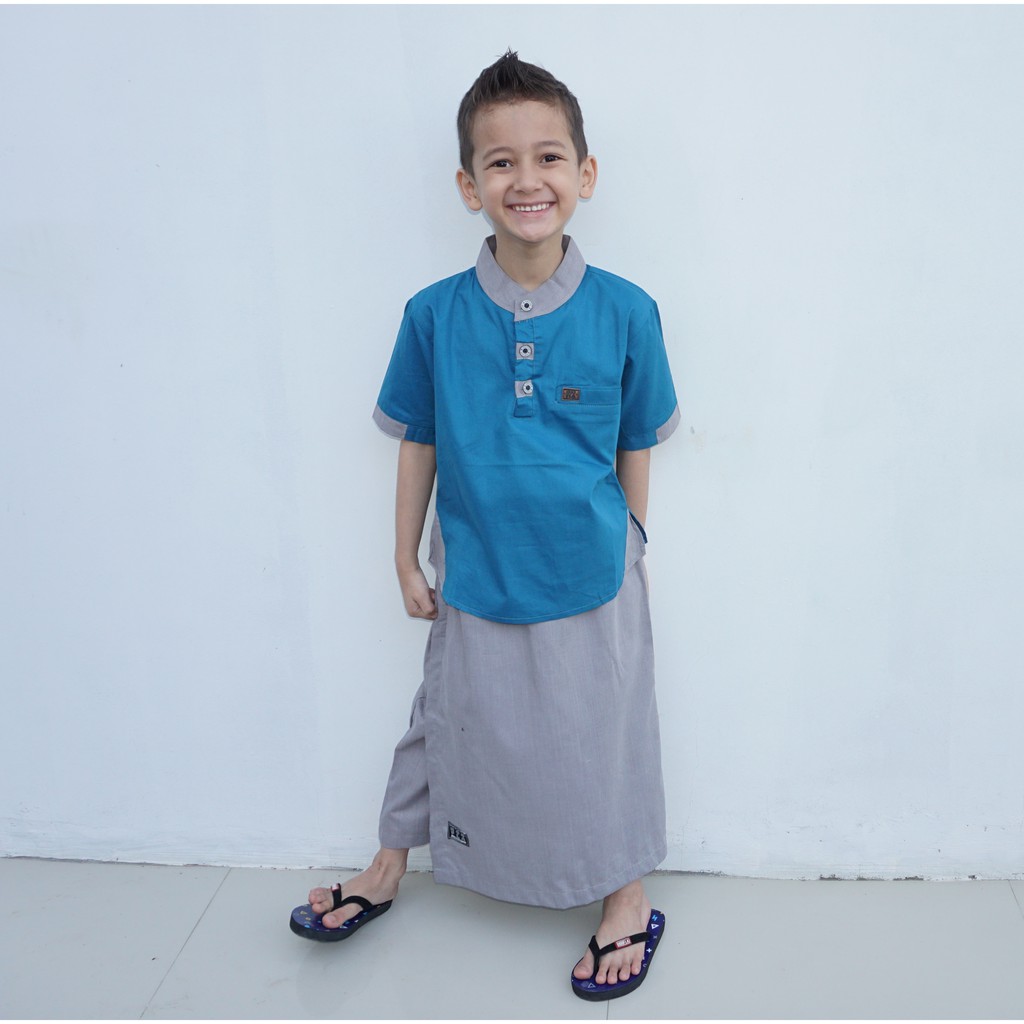 Pakaian Anak Muslim Laki Laki Baju Koko Sarung Celana Umur 1