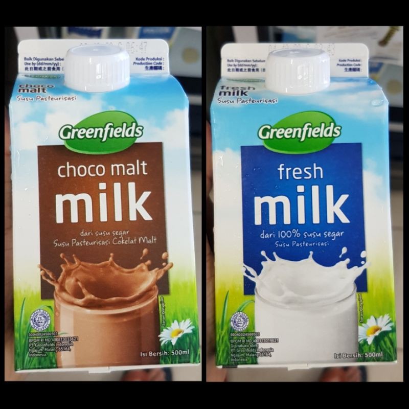 Susu pasteurisasi adalah susu yang dipanaskan di bawah suhu didih dalam waktu tertentu. Jual Greenfields Susu Pasteurisasi 500ml Choco Malt Dan Fresh Milk Indonesia Shopee Indonesia