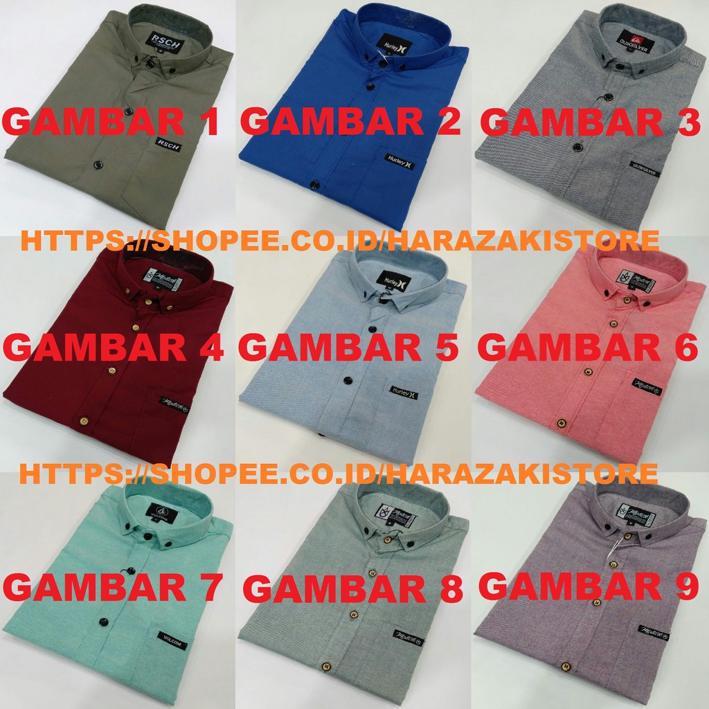 HARAZAKI STORE KEMEJA KERJA FORMAL KANTORAN LENGAN PENDEK KATUN OXFORD  PREMIUM BANDUNG IKLAN 1 | Shopee Indonesia