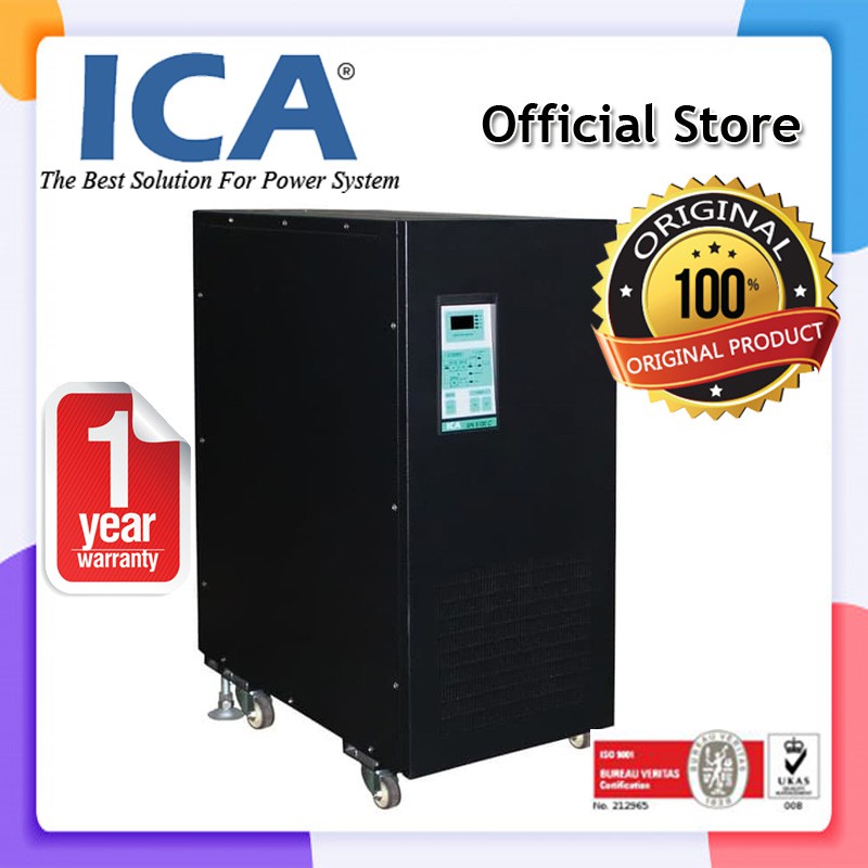 ICA UPS SIN5100C3 8000 VA - UPS on-line SINE WAVE (H) 3 Phase | Shopee  Indonesia