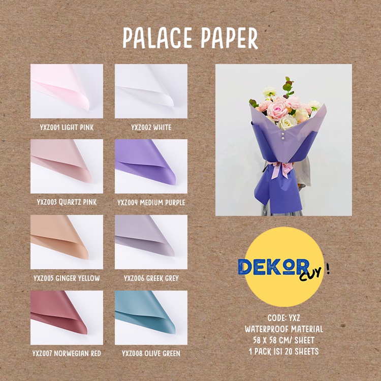 This amazing origami paper is waterproof, perfect for boats, cups and more! Palace Paper Flower Wrapping Paper Waterproof Kertas Buket Bunga Cellophane Paper Kertas Kado Yxz Shopee Indonesia