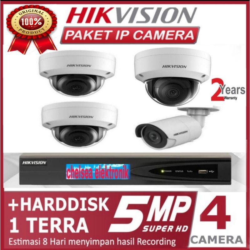 Beli ip camera 5mp online harga murah terbaru 2022 di tokopedia! Jual Paket Ip Camera Hikvision 5mp Hdd 1tb Garansi Resmi Indonesia Shopee Indonesia