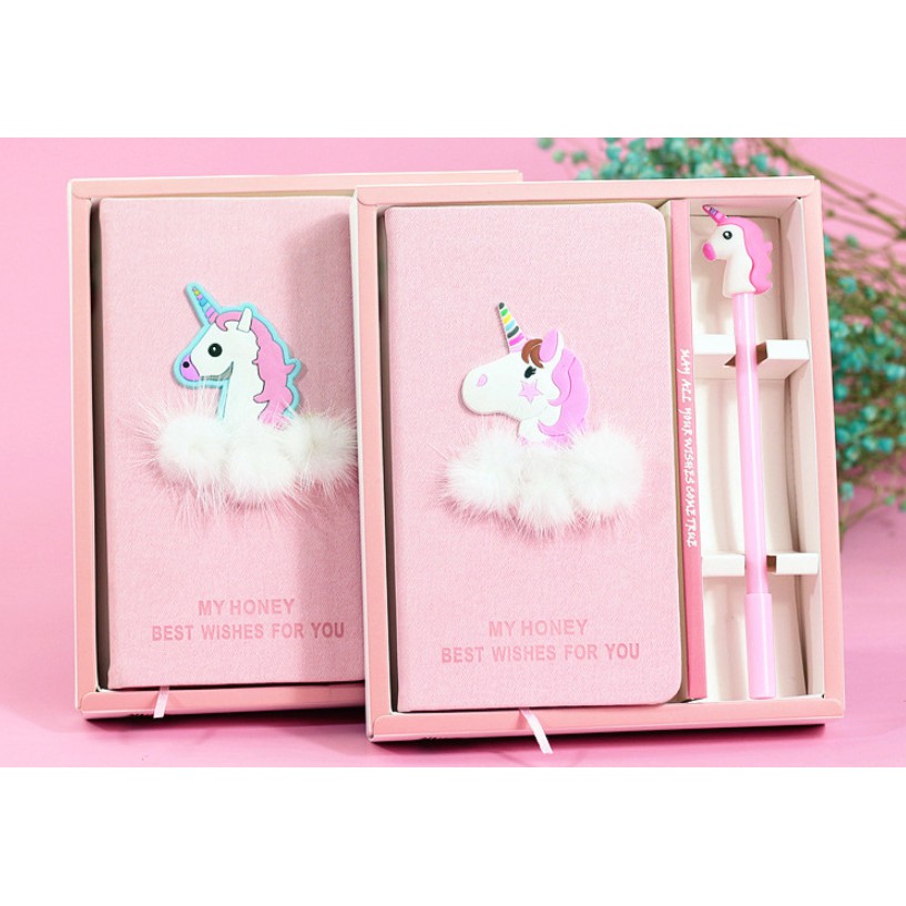 Set Buku Notes Notebook UNICORN / Notes Buku UNICORN / Buku Tulis Diary  UNICORN + Bolpoin UNICORN | Shopee Indonesia