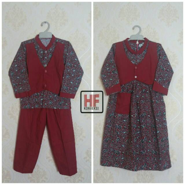 Jual Seragam Muslim Anak Tk / Baju Muslim Gamis TK Batik Warna Marun  Indonesia|Shopee Indonesia