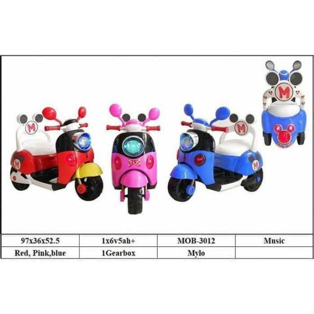 Motor Aki Anak Scoopy Mickey Mob 3012