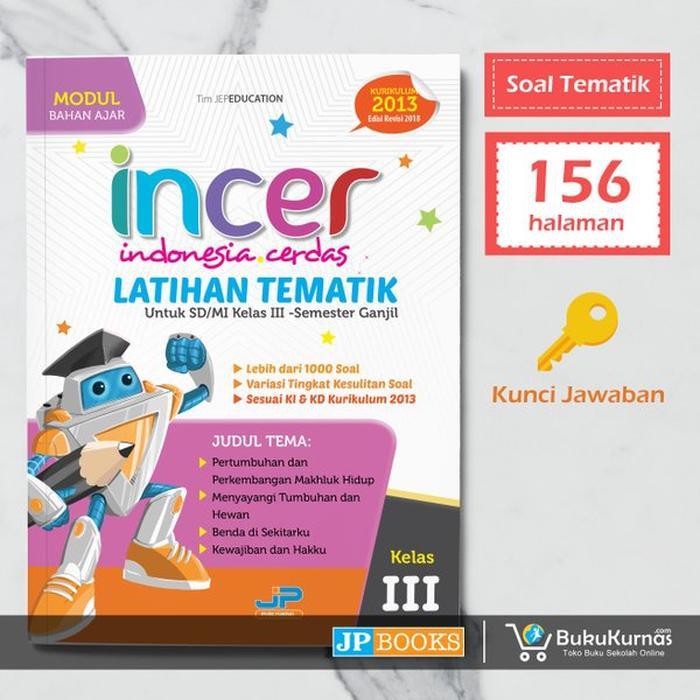 Soal penilaian semester atau ulangan akhir semester kelas 3 sd / mi . Buku Latihan Soal Tematik Sd Kelas 3 Semester Ganjil Incer Shopee Indonesia