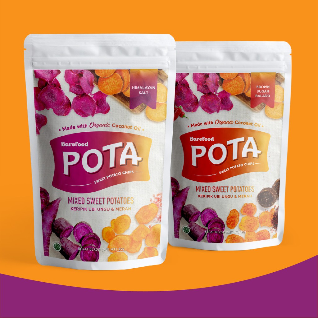 Bedax Chip Ungu Dan Biasa - POTA SWEET POTATO CHIPS SNACK DIET CEMILAN UBI UNGU MADU ...