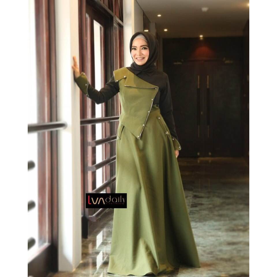 Gamis Pesta Syari Lva Hideki Shopee Indonesia