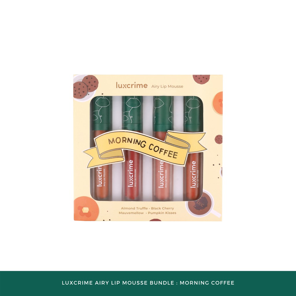 If you're not a fan of black coffee, but you're working hard to cut unnecessary fat and calories from your diet, then you're in luck. Bundle Luxcrime Airy Lip Mousse Morning Coffee Bundle Shopee Indonesia
