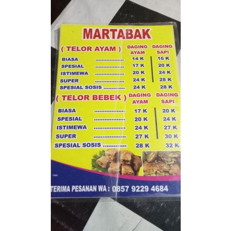 Harga Martabak Telor Terbaru Oktober 2021 | BigGo Indonesia