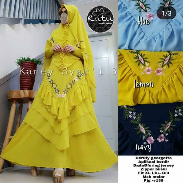Gamis Syar I Ceruty Oriza Satu Warna Lime Pink Shopee Indonesia