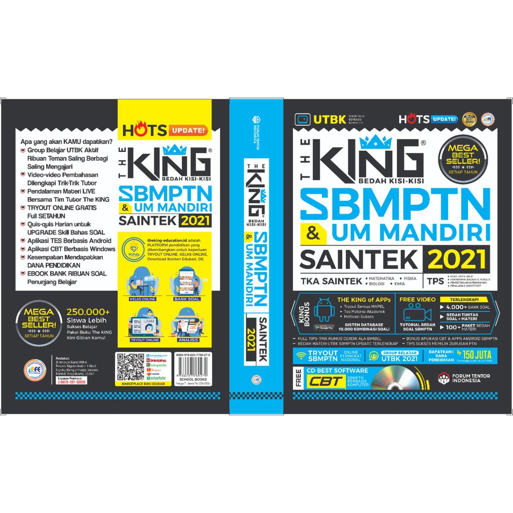 Ebook top one utbk sbmptn . The King Bedah Kisi Kisi Sbmptn Um Mandiri Saintek 2021 Shopee Indonesia