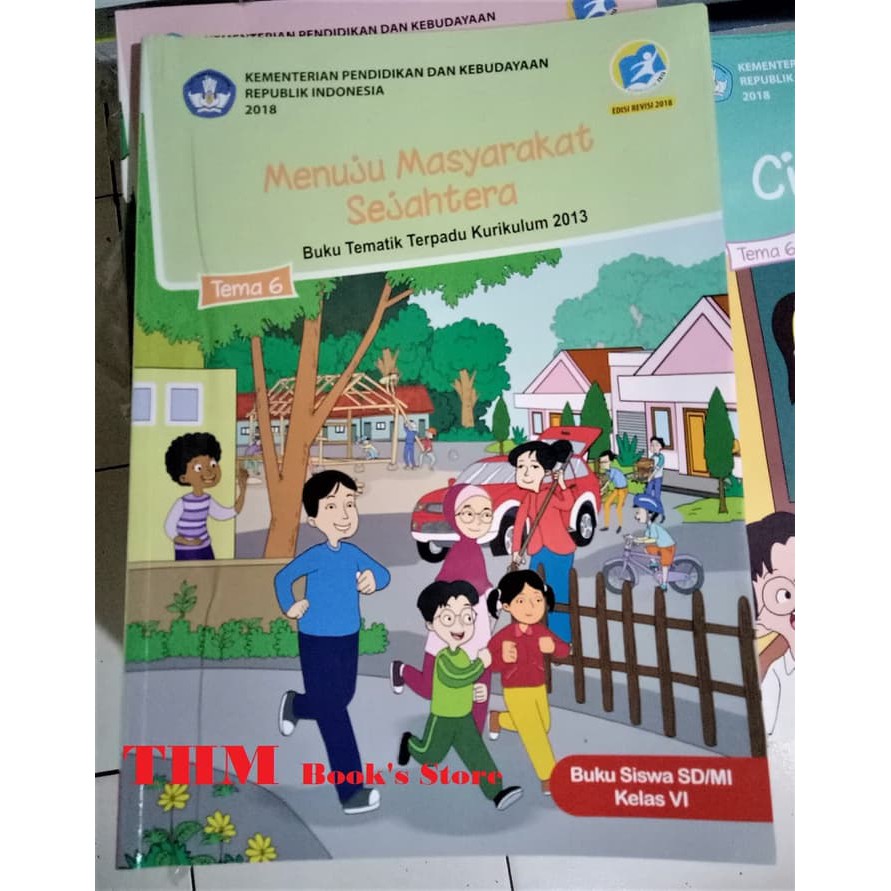 Tak hanya kunci jawaban buku tematik saja, namun disini kami juga berbagi untuk mata pelajaran matematika yaitu kunci jawaban buku tematik senang belajar matematika kurikulum 2013 revisi 2018 kelas 6. Buku Buku Tematik Sd Mi Kelas 6 Tema 6 K13 Revisi 2018 Shopee Indonesia