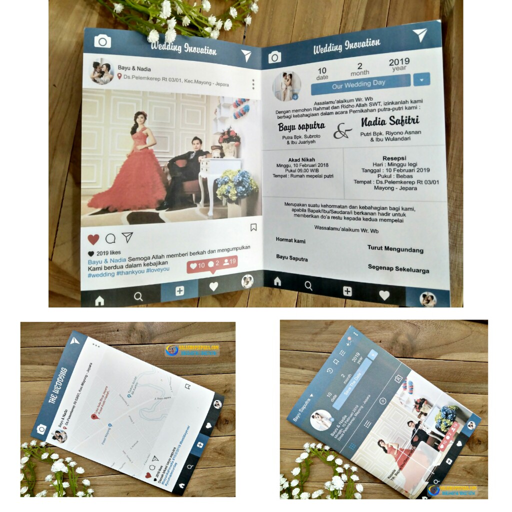 Oleh sebab itulah jenis kertas jasmine ini banyak digunakan untuk membuat kartu undangan unik dan mewah. Undangan Pernikahan Unik Model Instagram Laminasi Shopee Indonesia