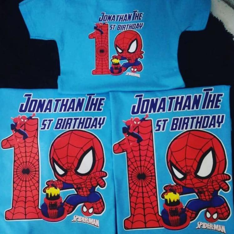 Spiderman birthday svg file instant download diy shirt design. Jual Terbaru Hjiuz Kaos Couple Spiderman Ultah Anak Bisa Custom Dan Pakai Foto 86 Terkini Indonesia Shopee Indonesia