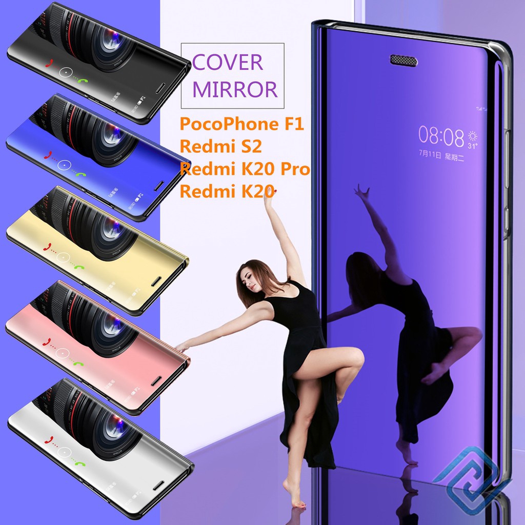 Case Mirror Electroplate Untuk Xiaomi Pocophone F1 Redmi S2 Redmi K20 Redmi K20 Pro