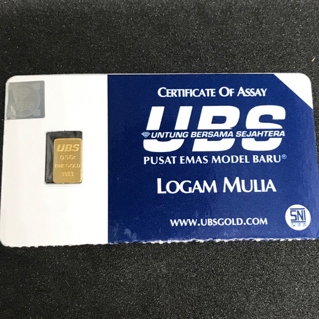 Ubs Emas Logam Mulia 0 5 Gr Terbaru September 2021 Harga Murah Kualitas Terjamin 