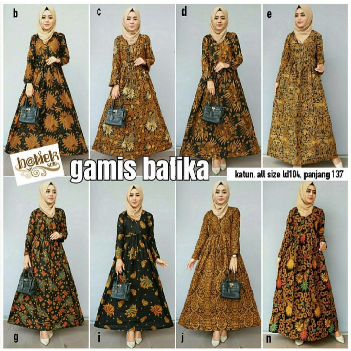 Long Dress Batik Gamis Batika Dress Hijab Couple Dress Batik Baju
