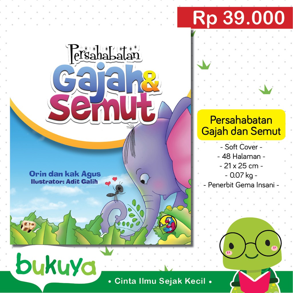 Dan cari lebih banyak seni vektor bebas royalti yang menampilkan gajah . Jual Buku Anak Cerita Fabel Persahabatan Gajah Dan Semut Indonesia Shopee Indonesia