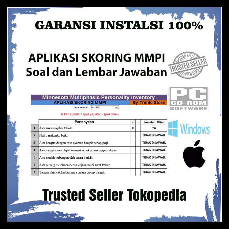 Download contoh soal psikotes 2019 matematika gambar polri bank karayawan deret angka pdf cpns. Big Sale Paket Alat Tes Psikologi Mmpi Dan Aplikasi Skoring Mmpi Shopee Indonesia