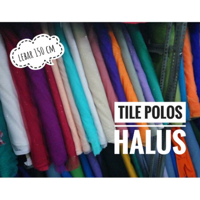 Kisaran harganya antara rp100.000,00 per meter . Kain Tile Tille Tulle Polos Halus Shopee Indonesia