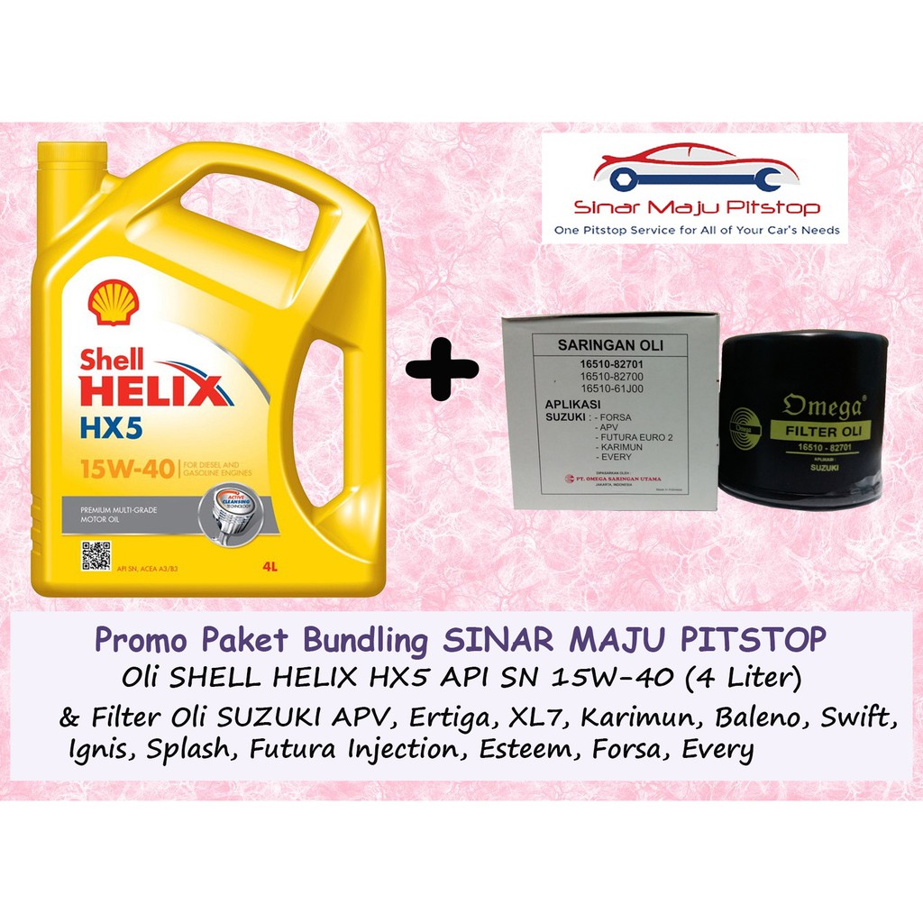 Sebelum beli, cari tahu dulu spesifikasi, konsumsi bbm, promo dan simulasi kredit bulan november, review redaksi oto, dan bandingkan dengan rivalnya seperti brv … Paket Oli Shell Helix Hx5 Api Sn 15w 40 4 L Filter Oli Mobil Suzuki Apv Apv Luxury Apv Arena Shopee Indonesia