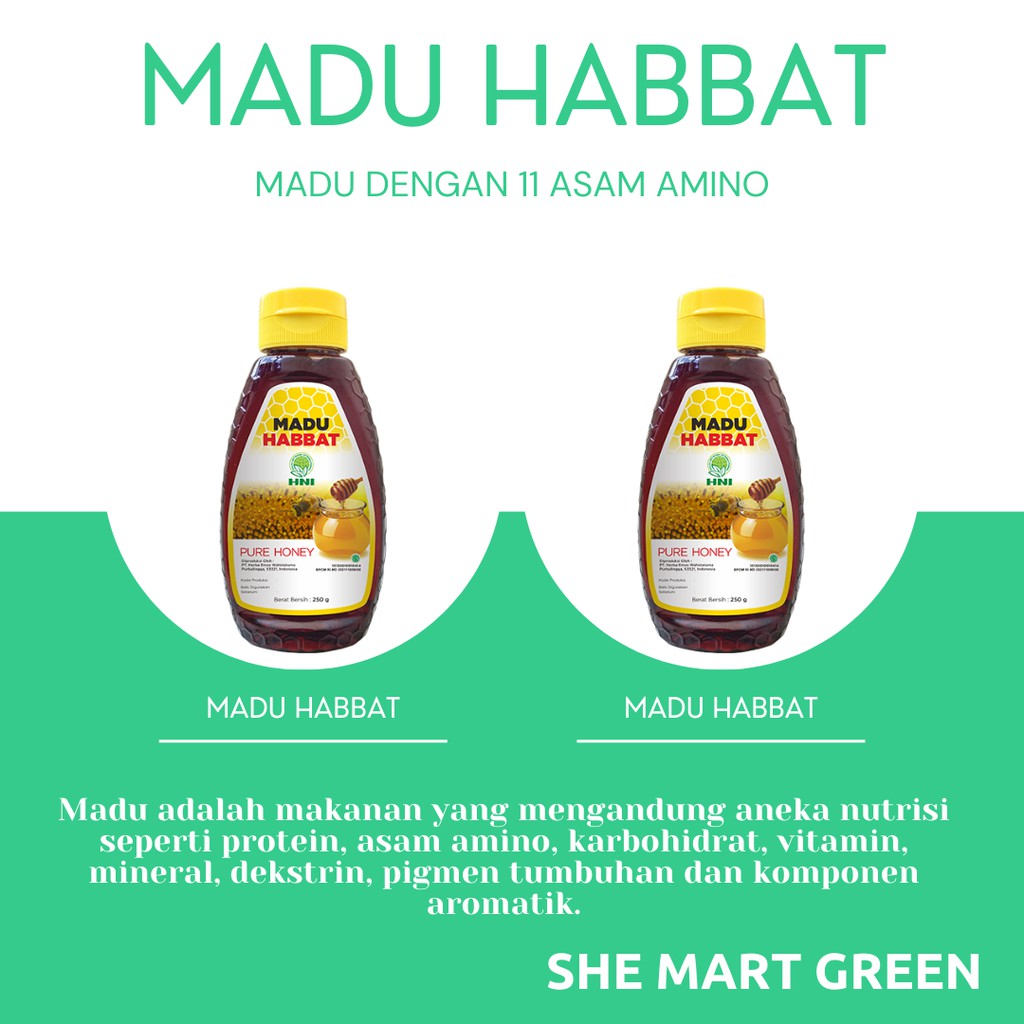 Sebagai salah satu makanan yang paling banyak . Jual Madu Habbat Hpai Madu Asli Murni Mengandung 11 Asam Amino Esensial 250gr Indonesia Shopee Indonesia