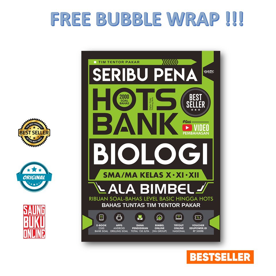 Download pembahasan soal usbn 2019 mapel kimia, fisika, biologi,. Terbaru Buku Edukasi Seribu Pena Hots Bank Biologi Sma Emc Shopee Indonesia
