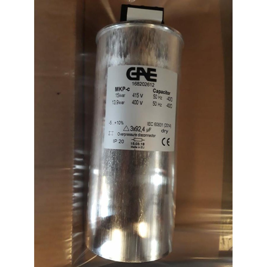 Penghemat Listrik Kapasitor Gae Mkp 15 Kvar 415 V 3 X 92 5 Uf 3 Phase 50 Hz