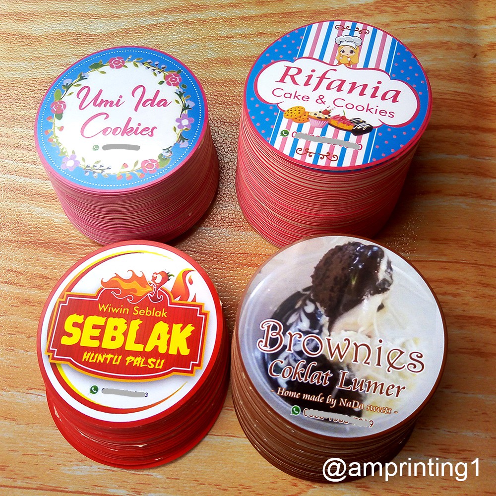 Beli stiker label produk brownies terbaru di shopee. Jual Stiker Label Nama Kemasan Produk Makanan Kue Snack Bentuk Bulat Indonesia Shopee Indonesia