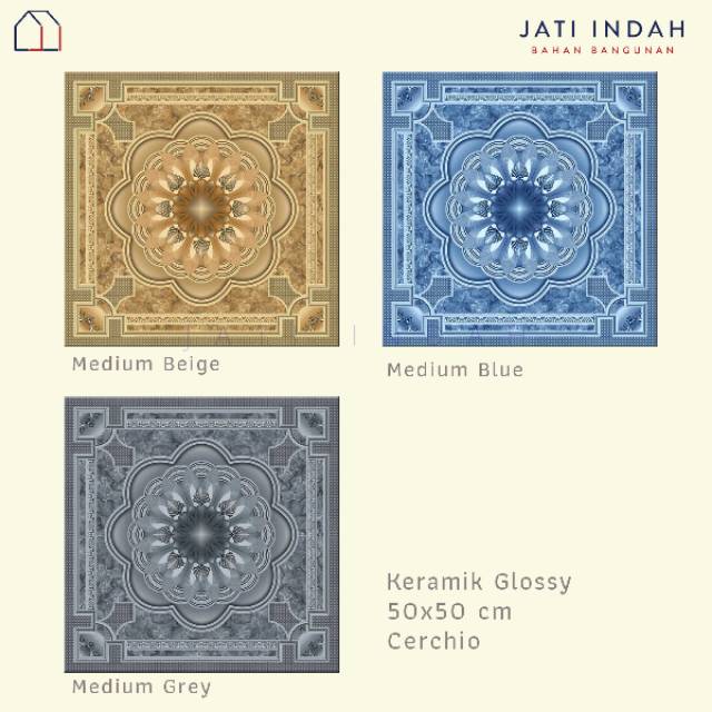 Inspirasi pembahasan keramik lantai tentang top baru 51+ keramik lantai sketchup adalah : Jual Keramik Lantai Glossy Motif 50x50 Cm Picasso Cerchio Indonesia Shopee Indonesia
