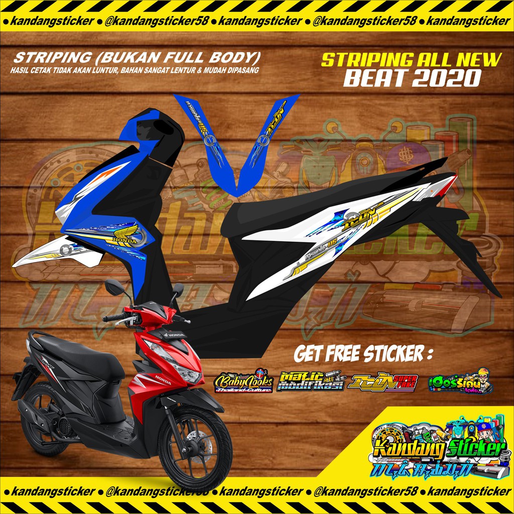 250 modifikasi motor matic terkeren 2020 honda yamaha suzuki. Striping Beat Fi Esp Iss 2020 Beat Street Icon Thailook Mothai Streetracing Ototrend Shopee Indonesia