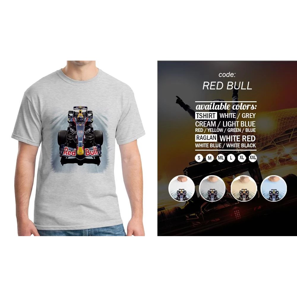 Red Bull Kaos Distro Ordinal Kaos F1 Formula 1 Formula One Raglan