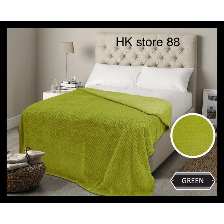 Jual TERBARU SELIMUT VALLERY QUINCY 160 X 200 GREEN (HIJAU) !!!!!!  Indonesia|Shopee Indonesia
