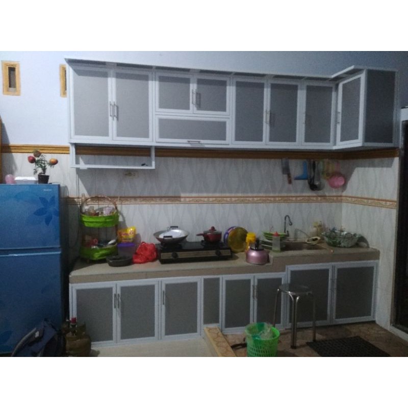 Line wire rack with aluminum foil and set in rimmed baking sheet. Kitchen Set Aluminium Shopee Indonesia