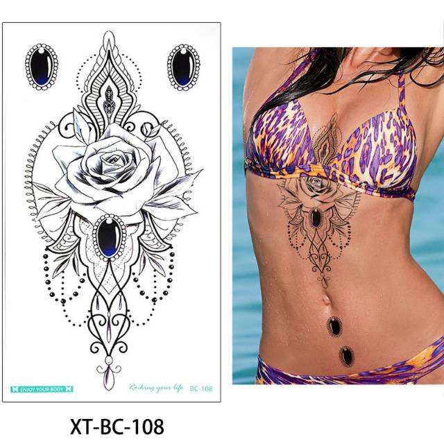 Tato Temporer Fashion Untuk Pinggang Dada Perut Ukuran Besar Tahan Air Premium Quality Shopee Indonesia