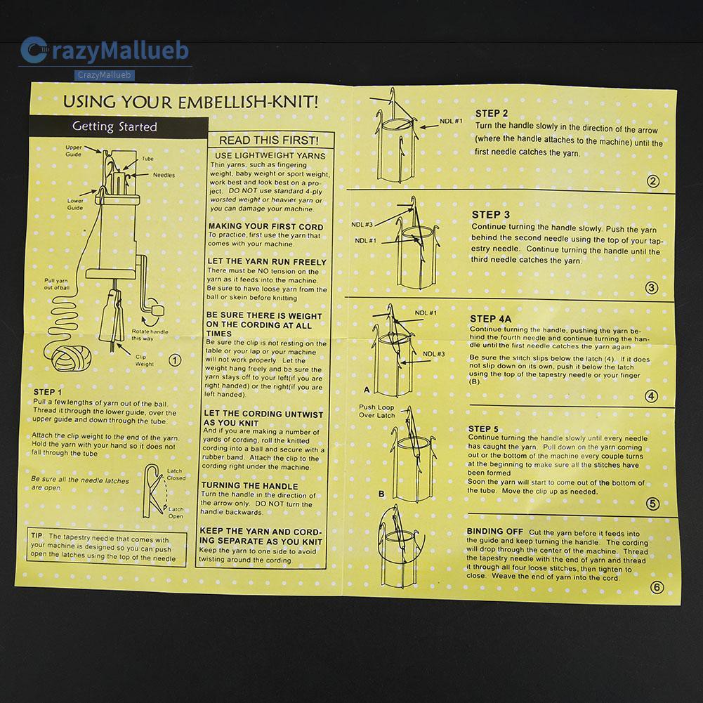So i use a brother kh860 and i keep losing stitches on the first and last few of the work. Crazymallueb Diy Hand Operated Embellish Knit Knitting Machine Spool Knitter Weave Tool Sewing Shopee Indonesia