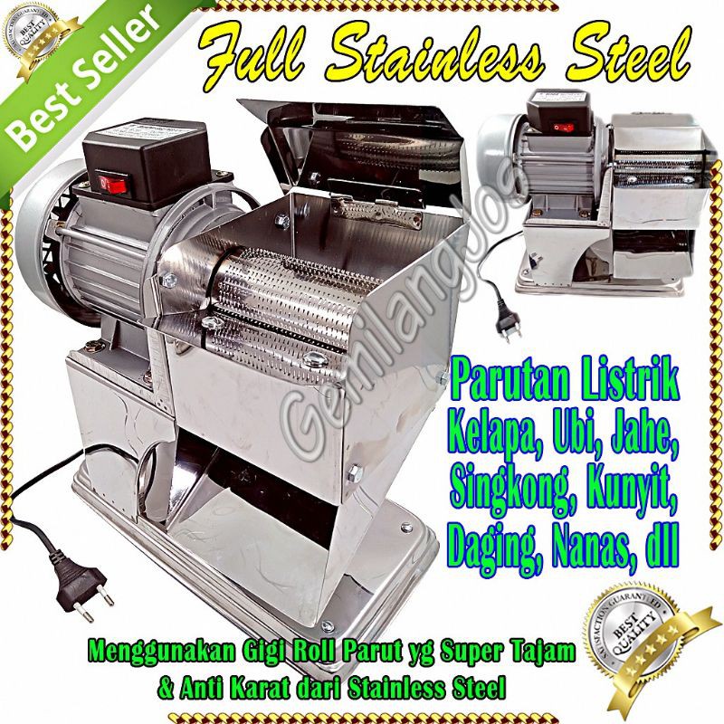 Parut Kelapa Listrik Mesin Parut Kelapa Parutan Singkong Nanas Kunyit Jahe  Kentang Wortel Temulawak | Shopee Indonesia