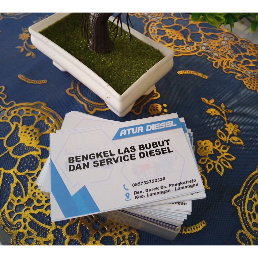 Contoh kartu nama bengkel las agen banner idul fitri h tribunstyle com ini . Kartu Nama Free Design Box Art Paper 260gsm Shopee Indonesia