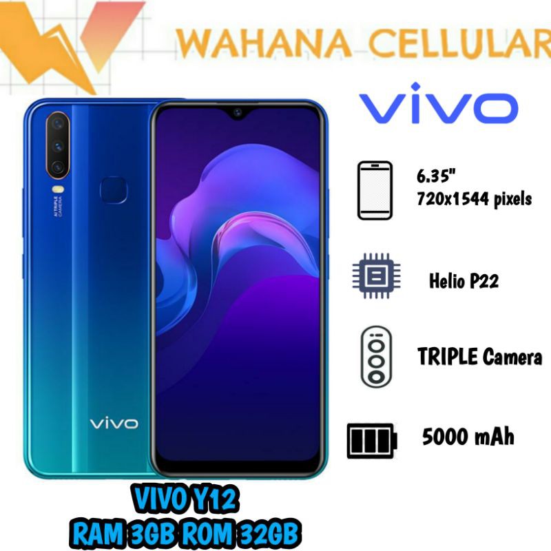 Jual Vivo Y12 Ram 3gb 32gb Baterai 5000 Mah Masih Garansi Belum Buka Segel Aqua Blue Jakarta Pusat Tomivivocell 