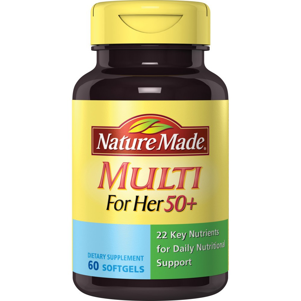 nature made multi for her 50 60 softgel multivitamin wanita 50 keatas shopee indonesia on nature made women's multivitamin 50+ softgels