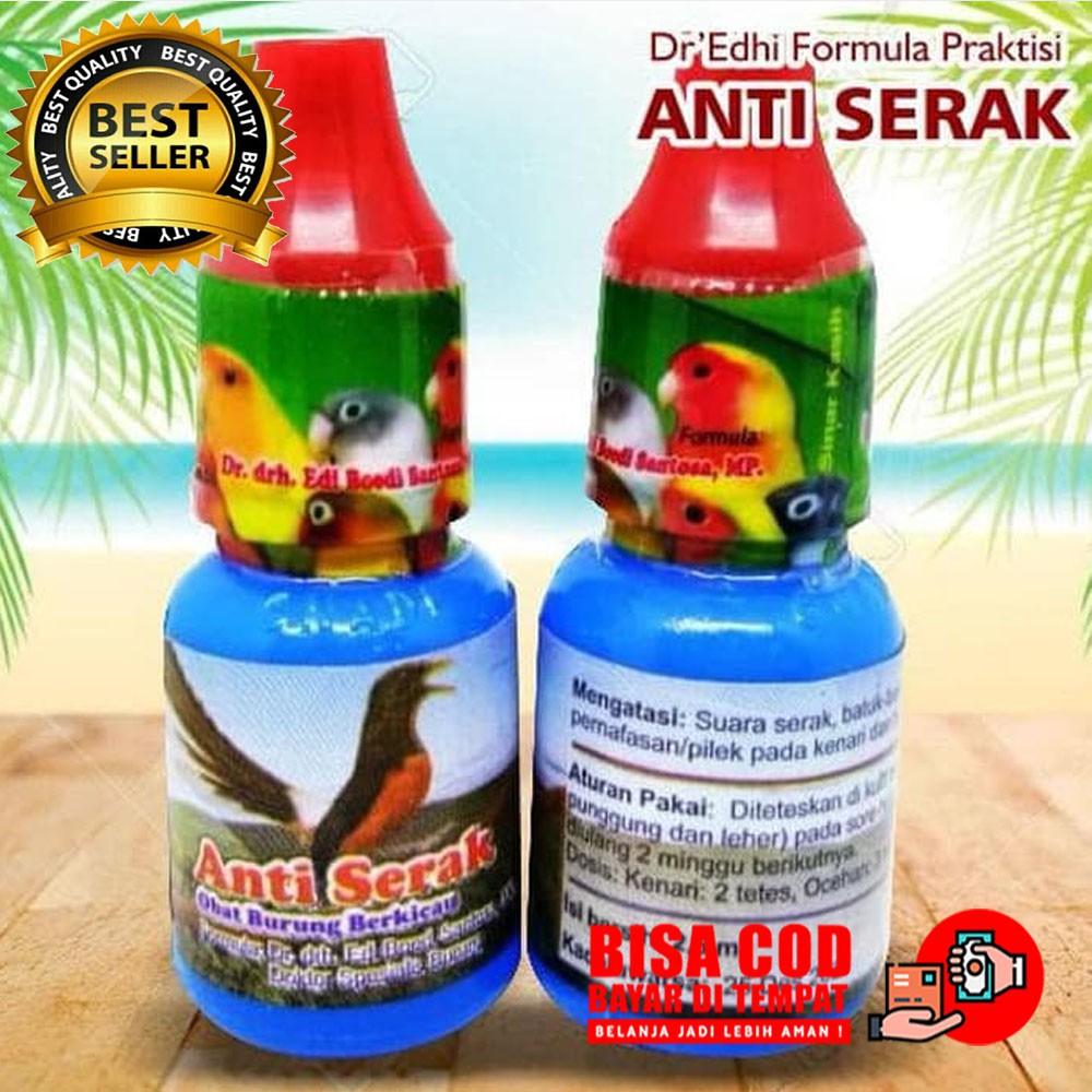 Jual ANTI SERAK DR EDI BOEDI OBAT VITAMIN BURUNG SAKIT PERNAFASAN SERAK  SUARA MENGKIS TIDAK KRISTAL BUNYI Indonesia|Shopee Indonesia