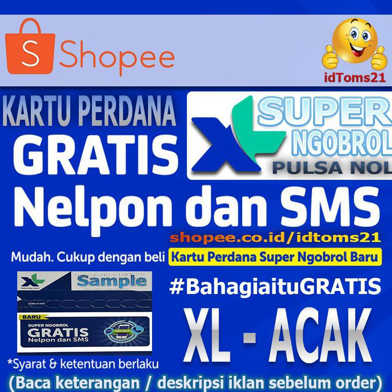 Jual Kartu Perdana Nomor Acak Random Xl Super Ngobrol | Shopee Indonesia