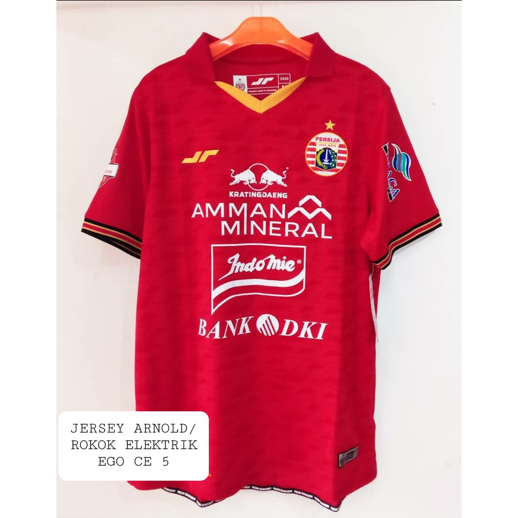 May be an image of sky. Jersey Persija Home Persija Jakarta Musim 20 21 2020 2021 Go Grade Ori Import Official Juara Kaos Shopee Indonesia