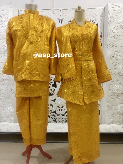 Baju kurung /pakaian songket pengantin palembang. Jual Baju Pengantin Melayu Wanita Pria Dewasa Songket Adat Melayu Couple Indonesia Shopee Indonesia