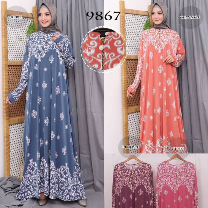 Baju Gamis Wanita Terbaru Gamis Wanita Gendut Bahan Jersey Jumbo