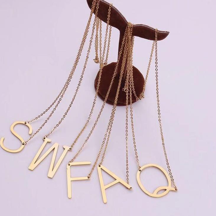 Selalu Baru.. kalung abjad kalung Fashion Murah Import Wanita Kalung  Alfabet bahasa Inggris Liontin | Shopee Indonesia