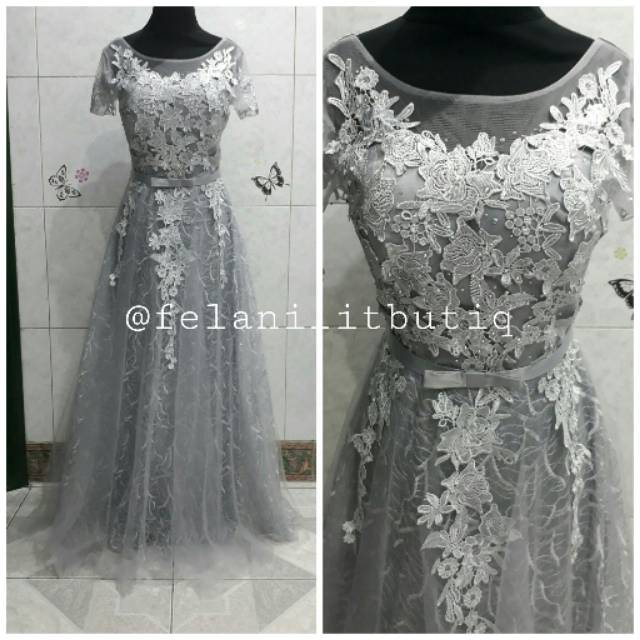Longdress Pesta Big Size Brokat Premium Gaun Baju Kondangan Ukuran Jumbo Bridesmaid Shopee Indonesia
