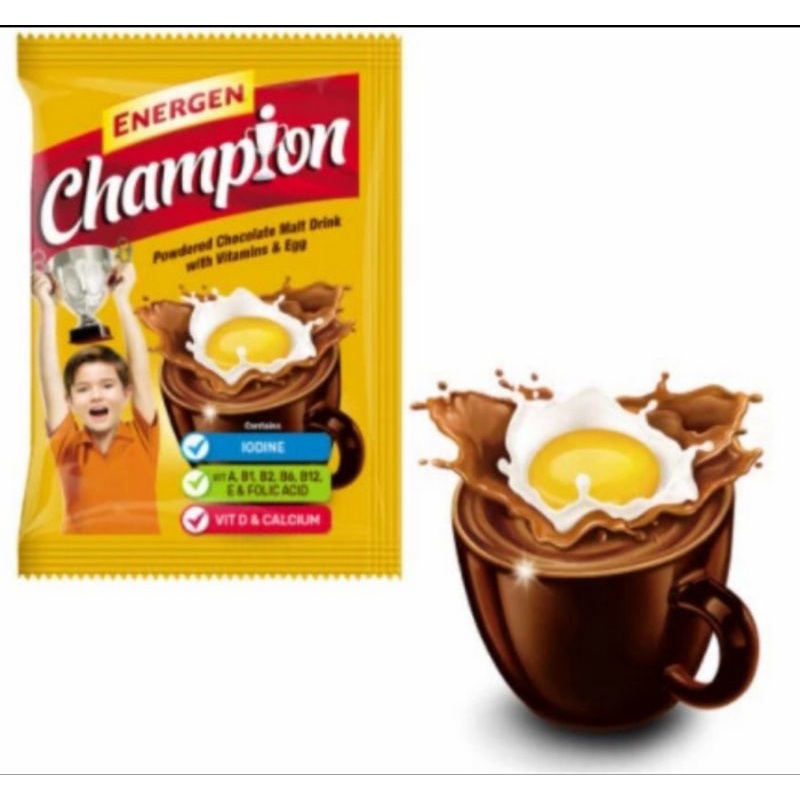 Jual energen champion renceng sachet minuman coklat