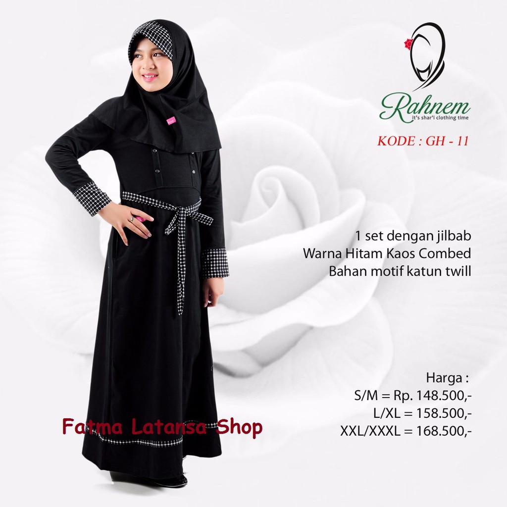 Gamis Anak Rahnem Gh 11 Gamis Couple Murah Berkualitas Gamis Kaos